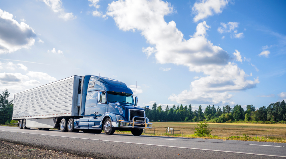 semi truck out for last mile delivery